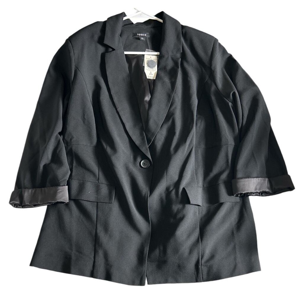 Torrid Black One Button Blazer Jacket Women's Size 2 (18-20) NEW